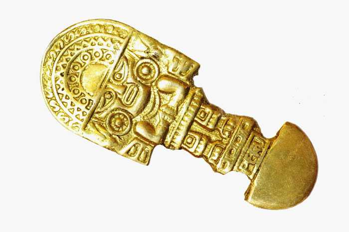 Золотой ритуальный нож, принадлежавший племени инков